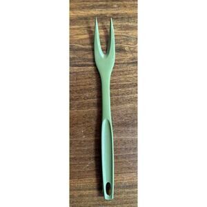 Vintage Foley Plastic 2 Prong Meat Fork Serving Utensil 11” Green USA